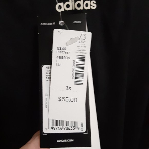 Adidas Cropped Tee Women Size 3X Loose Fit - Picture 4 of 5